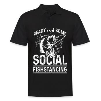 Prêt pour quelques danses sociales de poissons - Polo Homme - noir - Devant - Kai (181cm)