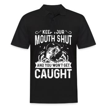 Shut up and you won't get caught - Men's Polo Shirt - black - Front - Kai (181cm)