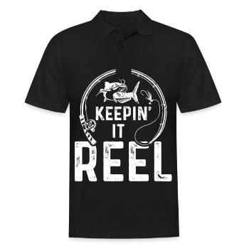 Keepin' It Reel - Men's Polo Shirt - black - Front - Kai (181cm)