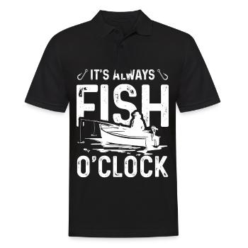 C’est toujours l’horloge à poisson - Polo Homme - noir - Devant - Kai (181cm)
