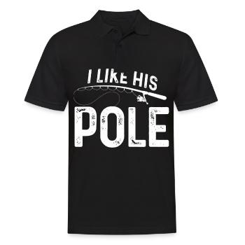 I like his pole - Men's Polo Shirt - black - Front - Kai (181cm)