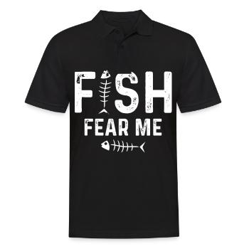 Les Poissons me craignent - Polo Homme - noir - Devant - Kai (181cm)