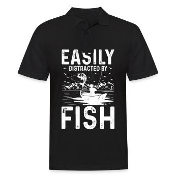 Facilement distrait par le poisson - Polo Homme - noir - Devant - Kai (181cm)