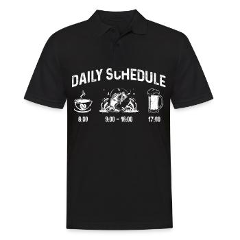 Daily schedule - Men's Polo Shirt - black - Front - Kai (181cm)