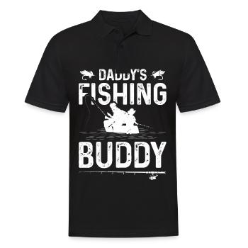 Daddy's fishing buddy - Men's Polo Shirt - black - Front - Kai (181cm)