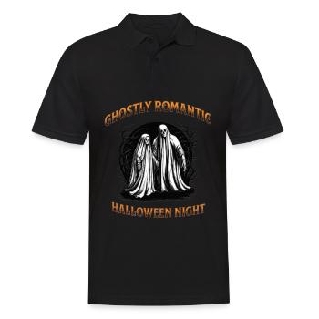 Geisterhaft romantische Halloween-Nacht - Männer Poloshirt - Schwarz - Vorne - Kai (181cm)