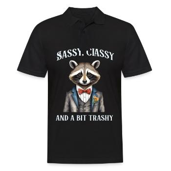 Frech, edel und ein bisschen trashig - Männer Poloshirt - Schwarz - Vorne - Kai (181cm)