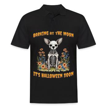 Barking at the moon it's halloween soon - Men's Polo Shirt - black - Front - Kai (181cm)