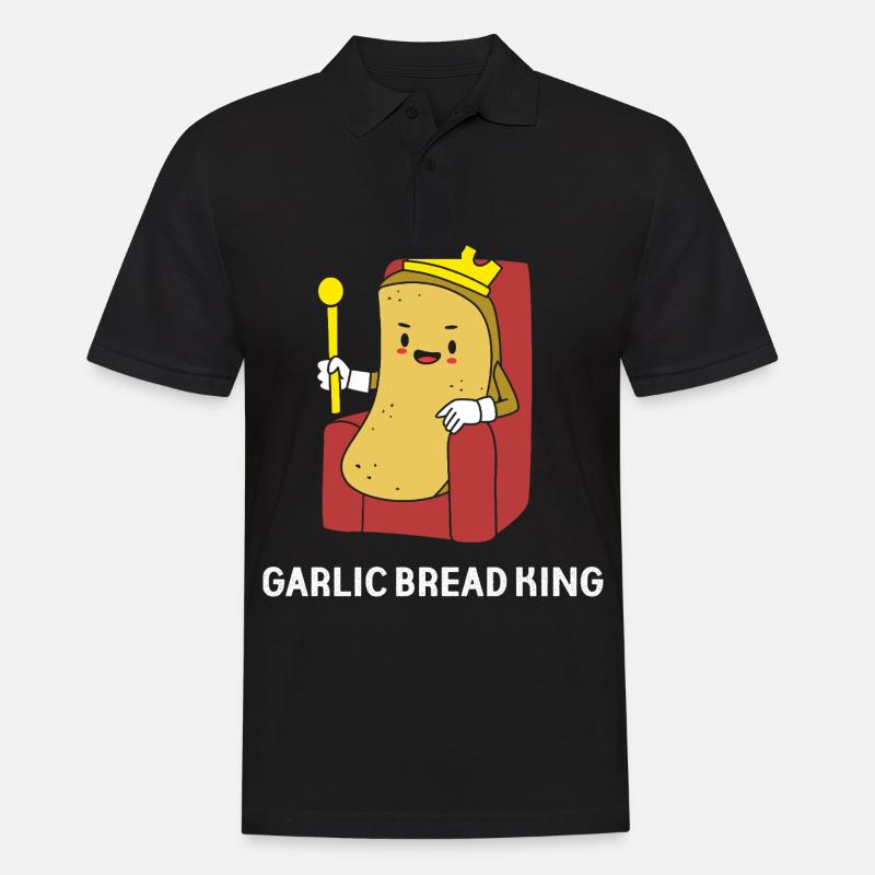 Knoblauch Brot - Männer Poloshirt - Schwarz