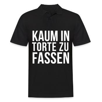 Torte Kuchen Gebäck Nachtisch Süßigkeiten Geschenk - Männer Poloshirt - Schwarz - Vorne - Kai (181cm)