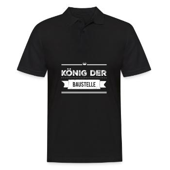 Handwerker Baustelle reparieren König Geschenkidee - Männer Poloshirt - Schwarz - Vorne - Kai (181cm)