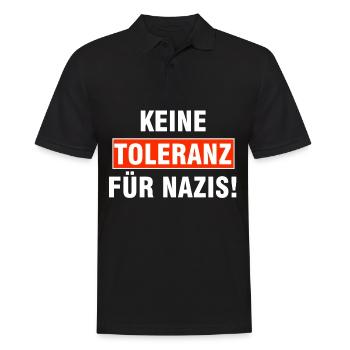 Racisme Tolérance Antifa politique de gauche - Polo Homme - noir - Devant - Kai (181cm)