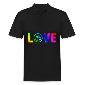 Om indien Goa hinduismus buddhismus Inder Geschenk - Männer Poloshirt - Schwarz - Vorne - Kai (181cm)