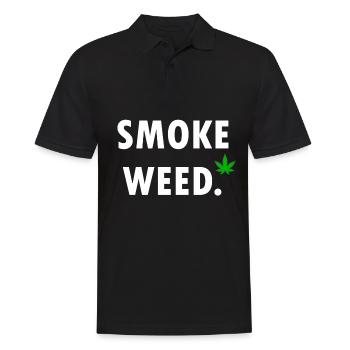 Cannabis Smoking Grinder Weed Smoking Weed Weed Gift - Men's Polo Shirt - black - Front - Kai (181cm)