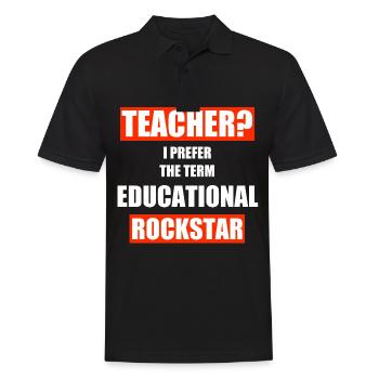 Teacher Teacher Teacher School Profession Gift - Men's Polo Shirt - black - Front - Kai (181cm)