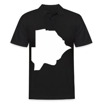 Botswana Landkarte Flagge - Männer Poloshirt - Schwarz - Vorne - Kai (181cm)