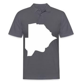 Botswana map flag - Men's Polo Shirt - charcoal grey - Front - Nico (186cm)