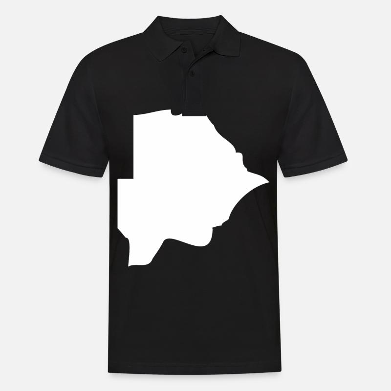 Botswana map flag - Men's Polo Shirt - black
