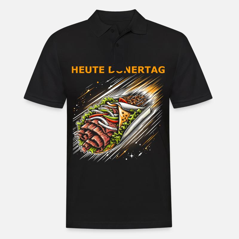 Döner - Männer Poloshirt - Schwarz