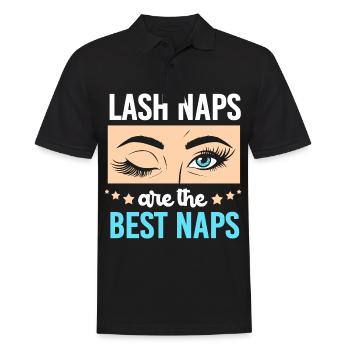 Make-up Kosmetik Kosmetikerin - Männer Poloshirt - Schwarz - Vorne - Kai (181cm)