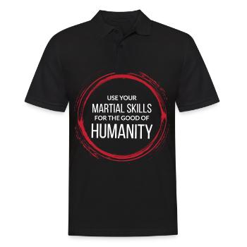Wing chun Wingtsun MMA Martial Arts - Men's Polo Shirt - black - Front - Kai (181cm)