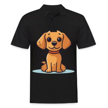 Conception de chien mignon pour les propriétaires de chiens - Polo Homme - noir - Devant - Kai (181cm)