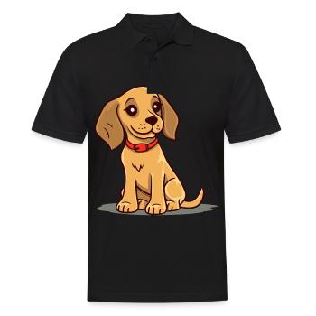 Conception de chien mignon pour les propriétaires de chiens - Polo Homme - noir - Devant - Kai (181cm)