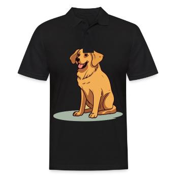 Cute dog design for dog owners - Men's Polo Shirt - black - Front - Kai (181cm)