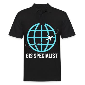 GIS Analyst Cartography Geography Geography - Men's Polo Shirt - black - Front - Kai (181cm)