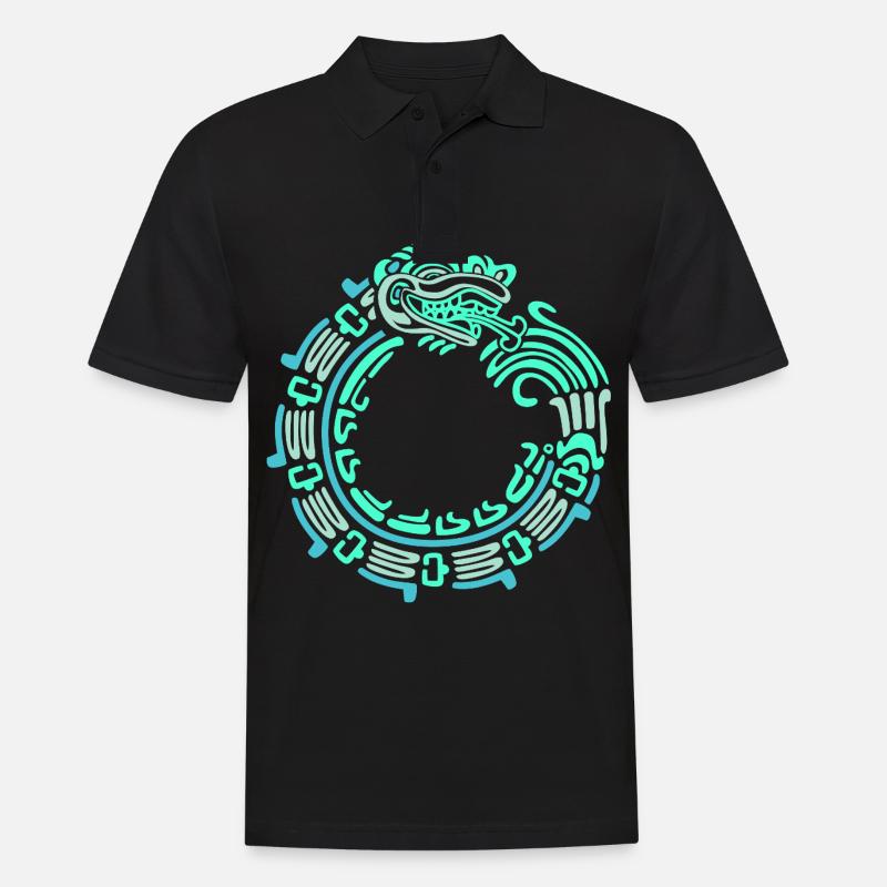 Inka Maya kalender aztec - Männer Poloshirt - Schwarz