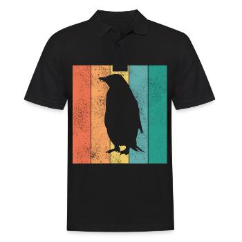 Pinguin Pinguine Tier Eis Südpol Retro Geschenk - Männer Poloshirt - Schwarz - Vorne - Kai (181cm)