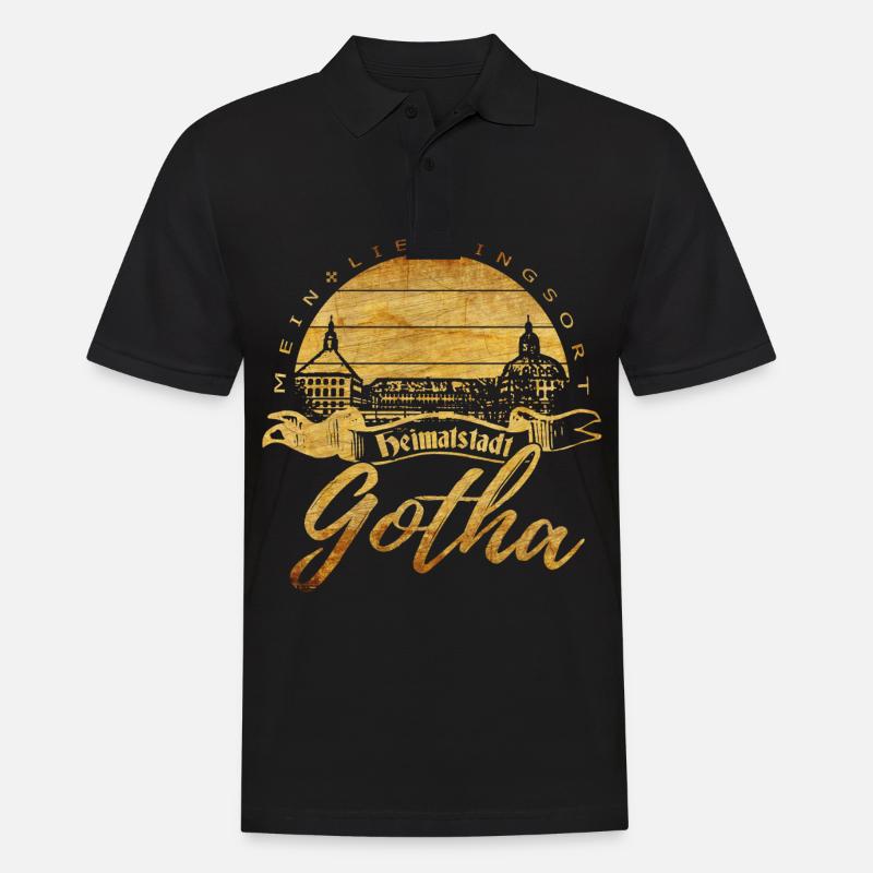 Gotha - Männer Poloshirt - Schwarz