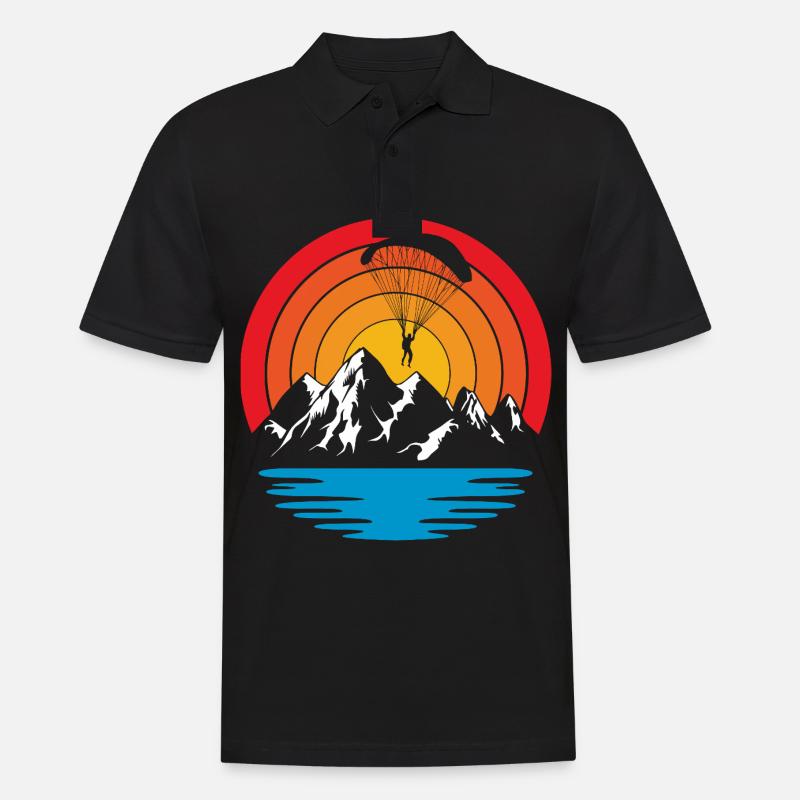 Paragliding Skydive - Männer Poloshirt - Schwarz