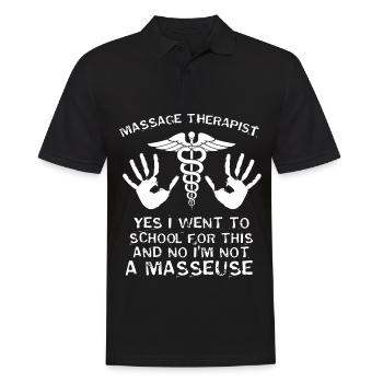 Massage therapist - Men's Polo Shirt - black - Front - Kai (181cm)