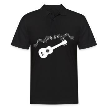 Ukulele - Männer Poloshirt - Schwarz - Vorne - Kai (181cm)