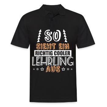 so sieht ein richtig cooler Lehrling aus - Männer Poloshirt - Schwarz - Vorne - Kai (181cm)