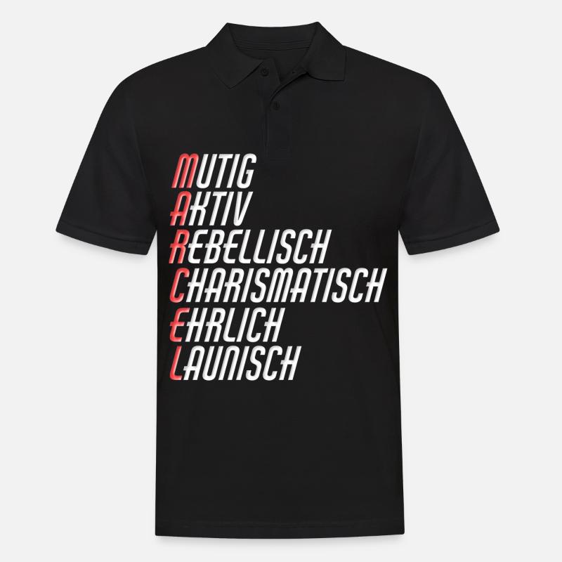 Marcel - Männer Poloshirt - Schwarz