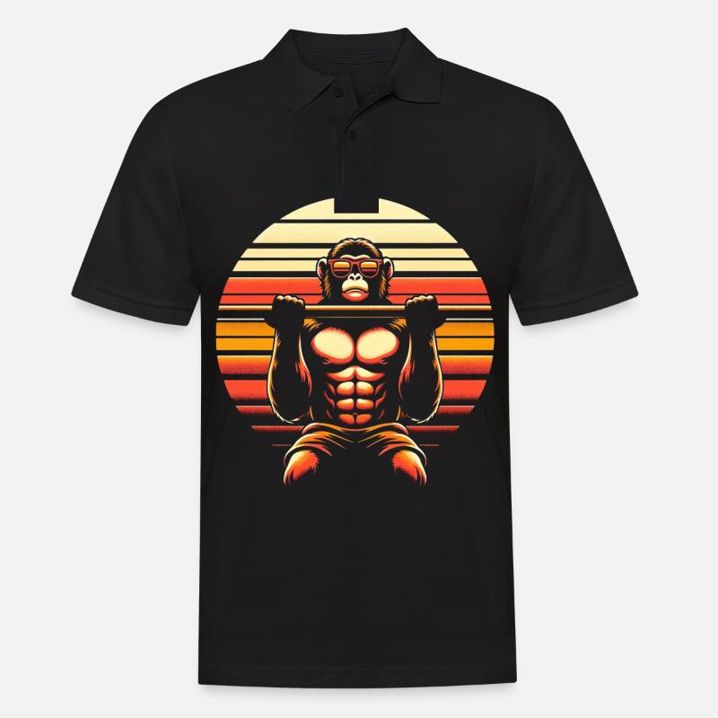 Monkey pull-ups - Men's Polo Shirt - black