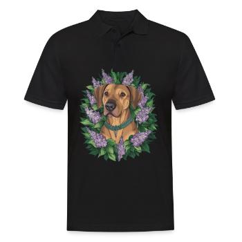 Chien lion à crête dorsale rhodésienne dans le style de dessin animé - Polo Homme - noir - Devant - Kai (181cm)