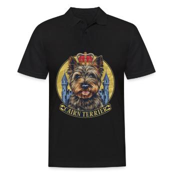 Mignon Cairn Terrier avec couronne et serrure - Polo Homme - noir - Devant - Kai (181cm)