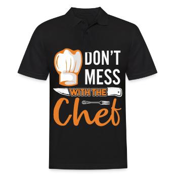 Chef Chef Chef Cuisine Drôle de dicton - Polo Homme - noir - Devant - Kai (181cm)