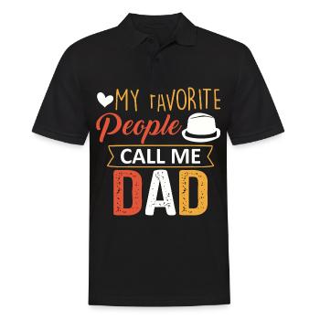 They call me Dad, Dad and Daddy - Men's Polo Shirt - black - Front - Kai (181cm)