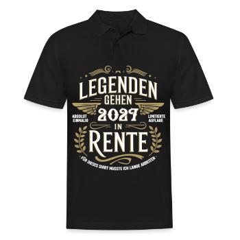 Legenden Gehen 2027 In Rente Absolut Einmalig - Männer Poloshirt - Schwarz - Vorne - Kai (181cm)