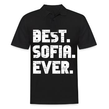 Best Sofia Ever Retro Geschenk Spruch Geburtstag - Männer Poloshirt - Schwarz - Vorne - Kai (181cm)