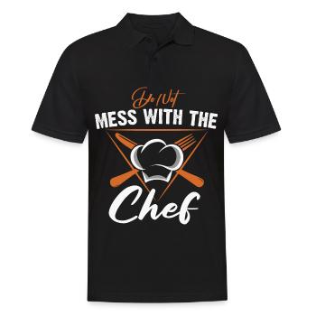 Chef Chef Chef Cuisine Drôle de dicton - Polo Homme - noir - Devant - Kai (181cm)