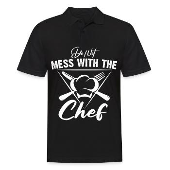 Chef Chef Chef Cuisine Drôle de dicton - Polo Homme - noir - Devant - Kai (181cm)