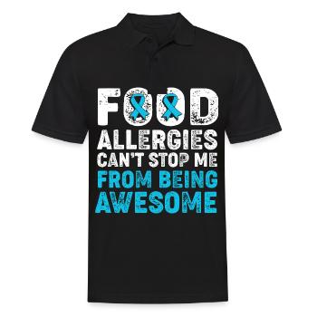 Allergy Food - Men's Polo Shirt - black - Front - Kai (181cm)