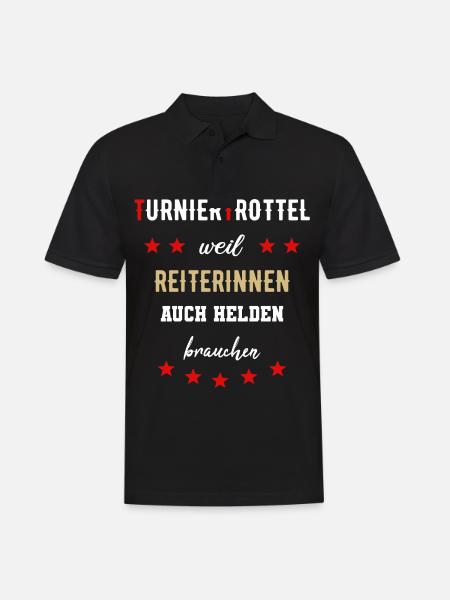 Turniertrottel Pferdesport Reiterin Turnierhelfer - Männer Poloshirt - Schwarz