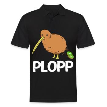 kiwi-vogel Kiwi Vogel - Männer Poloshirt - Schwarz - Vorne - Kai (181cm)