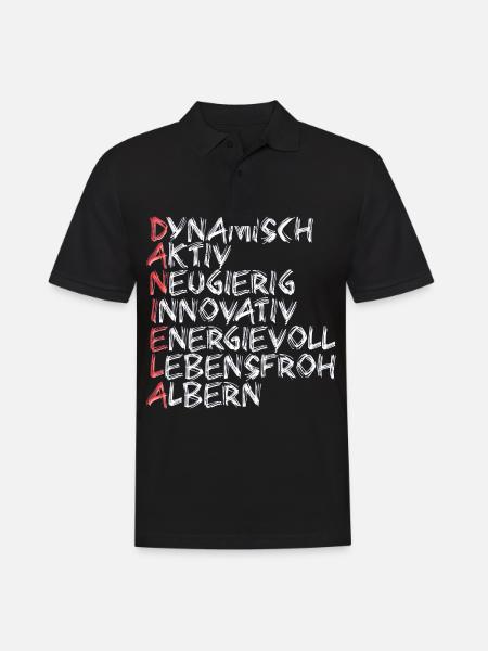 Daniela - Männer Poloshirt - Schwarz